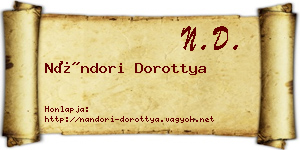 Nándori Dorottya névjegykártya