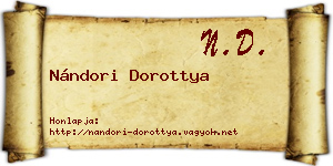 Nándori Dorottya névjegykártya