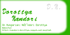 dorottya nandori business card